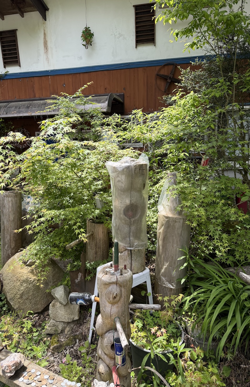 A private garden in Magome-juku along the Nakasendo Trail